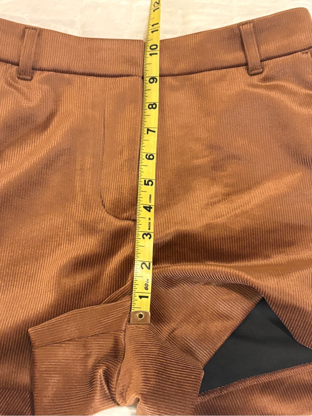 Express XS, 0 congac, rust Brown Tailored Blazer Jacket & shorts. Corduroy. - Picture 10 of 16